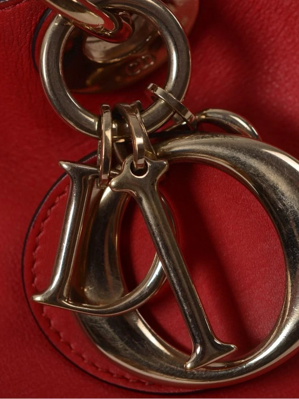 ♥️Dior Red Diorissimo Loho Large Designer Top-Handle Tote with Gold Hardware ♥️